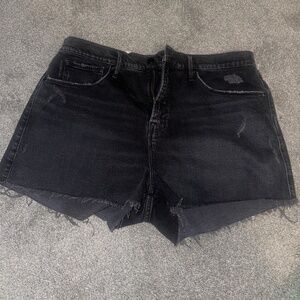 Good American shorts Good 90s cutoff denim black size 12 31